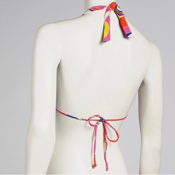 Hoopa | Pink & Red Swirl Triangle Bikini only top women’s size XL - Picture 2 of 8